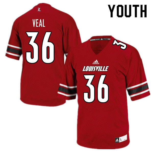Youth #36 Arthur Veal Louisville Cardinals College Football Jerseys Sale-Red